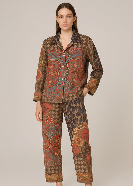 Completo Coordinato Paisley & Animalier - Set Camicia e Pantalone