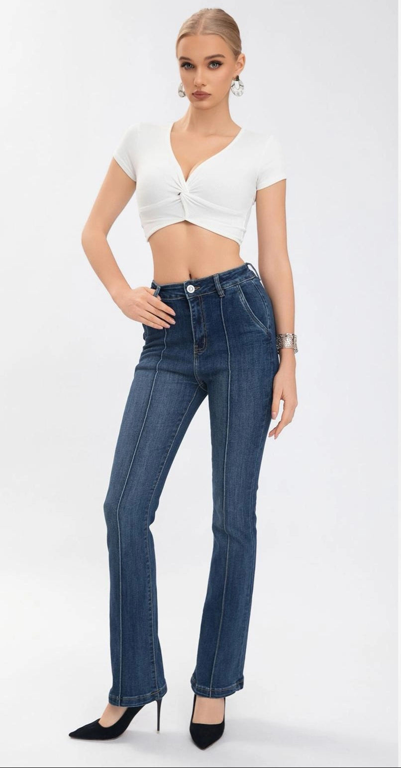 Jeans Bootcut a Vita Alta