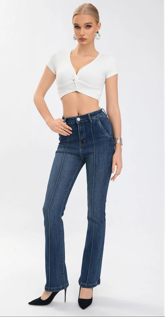 Jeans Bootcut a Vita Alta