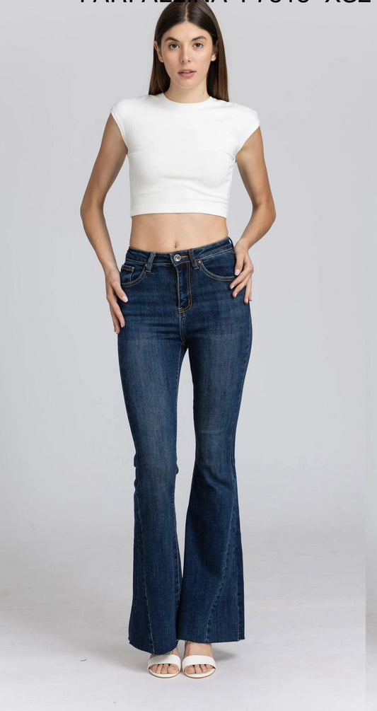 Jeans Flare a Vita Alta