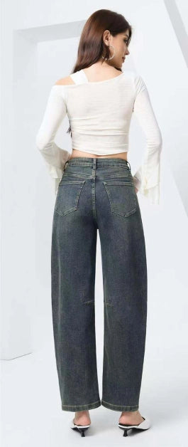 Jeans Wide Leg Vintage Wash - Taglio Palazzo