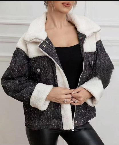 Giacca di Jeans con Sherpa
