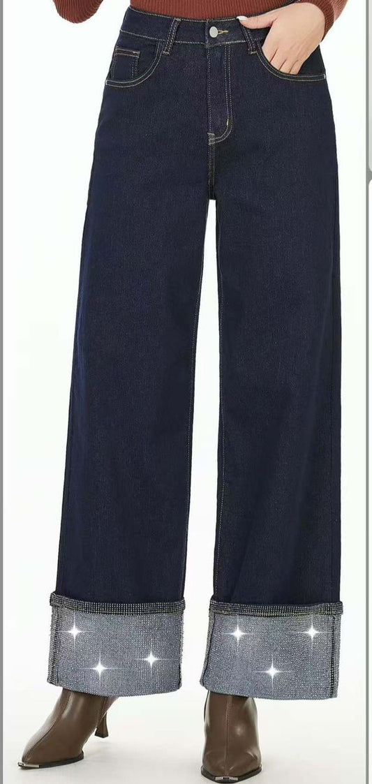 Jeans Piega Strass